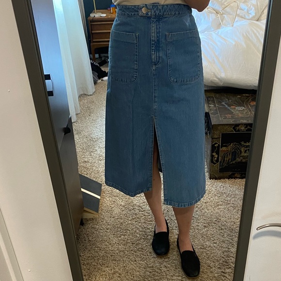 ASOS denim midi skirt - Picture 1 of 8